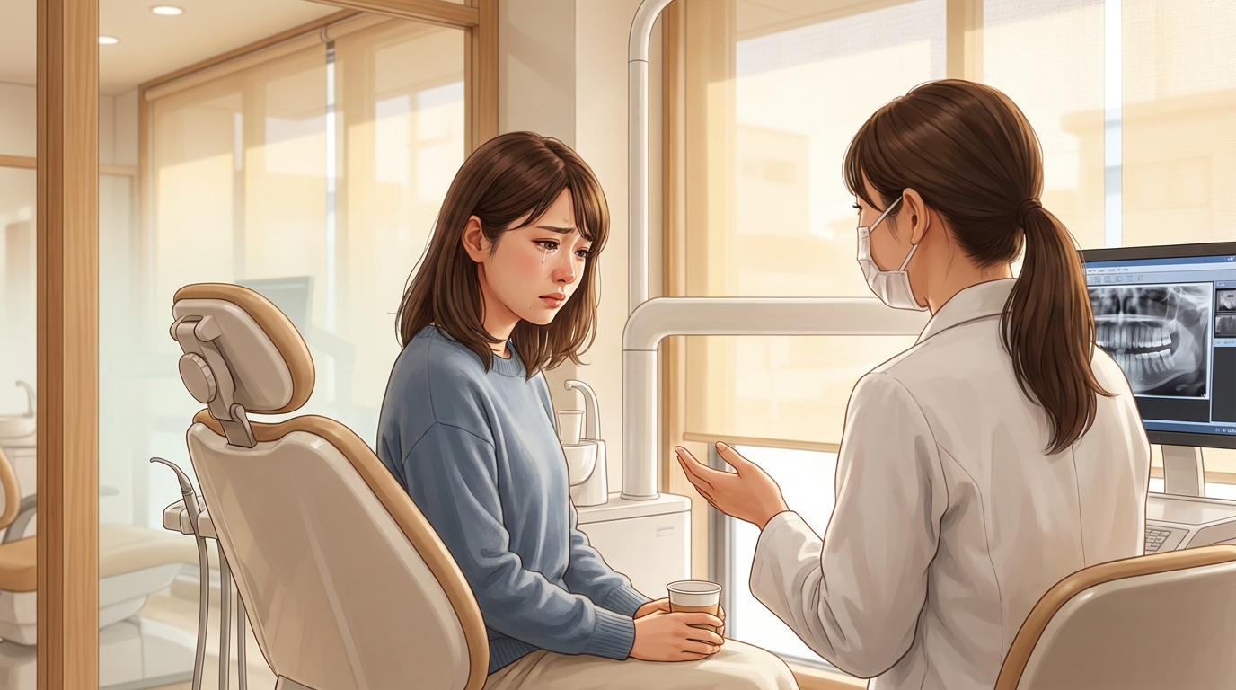 他院で抜歯が必要と診断されて悩む患者様